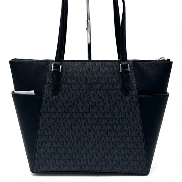 Michael Kors Large Charlotte Tote Bag Black (NWT) - Picture 5 of 10